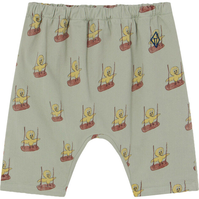 Elephant Baby Trousers, Soft Green Birds