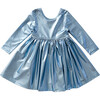 Liza Lame Dress, Dusty Blue Metallic - Dresses - 1 - thumbnail