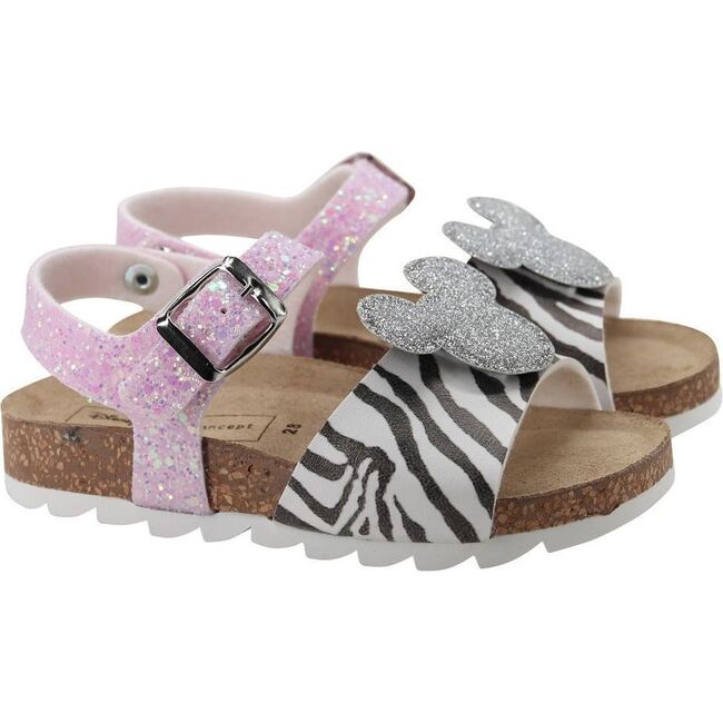Zebra Minnie Sandals, Pink