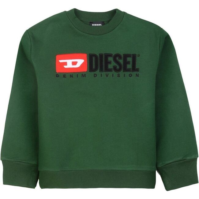 Logo Sweater, Green - Sweaters - 1