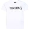 Logo Print T-Shirt, White - Tees - 1 - thumbnail