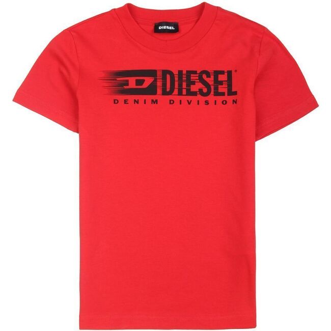 Logo Print T-Shirt, Red - Tees - 1