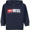 Logo Hooded Sweatshirt, Navy - Sweatshirts - 1 - thumbnail