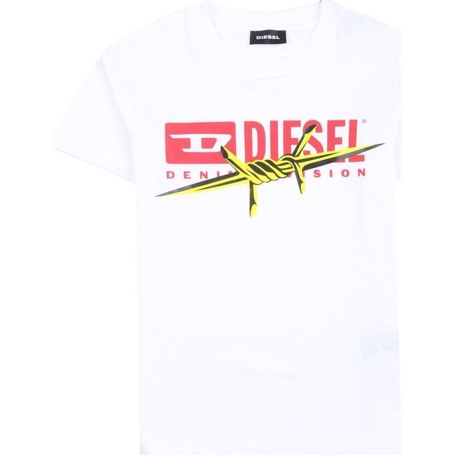 Barbed Wire Logo T-Shirt, White