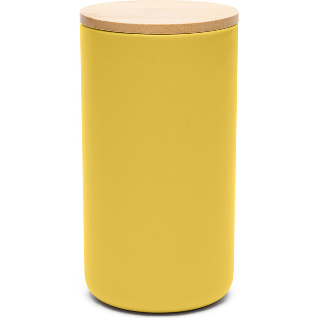 Simple Solid Dog Treat Jar, Hello Yellow