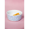 Shibori Printed Dog Bowl, Blue and White Dots - Pet Bowls & Feeders - 2