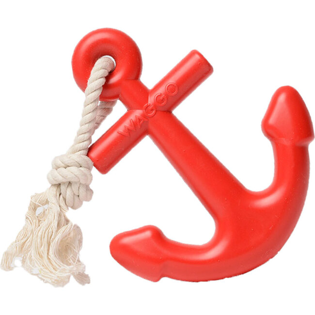 Anchors Aweigh Dog Toy, Cherry
