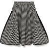 Gingham Skirt, Black Check - Skirts - 1 - thumbnail