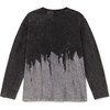 Soft Stonewash Brushstroke T-shirt, Faded Black - Tees - 2