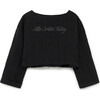 Quilt & Stitch Crop Top, Black - Tees - 1 - thumbnail