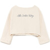 Quilt & Stitch Crop Top, Cream - Tees - 1 - thumbnail
