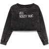 Stonewash Crop Top, Faded Black - Tees - 1 - thumbnail