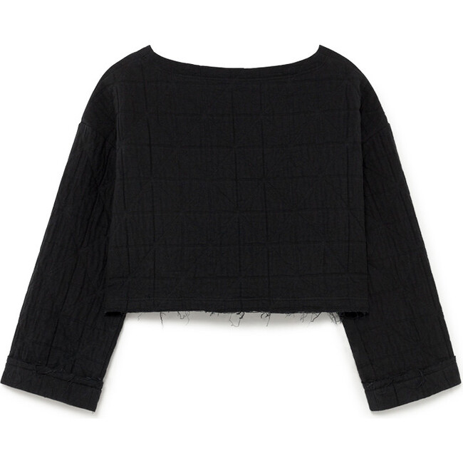 Quilt & Stitch Crop Top, Black - Tees - 2