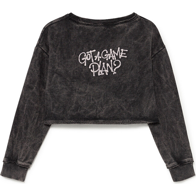 Stonewash Crop Top, Faded Black - Tees - 2