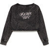 Stonewash Crop Top, Faded Black - Tees - 2