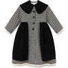Mod Tailored Coat, Black Hounds Tooth - Wool Coats - 1 - thumbnail