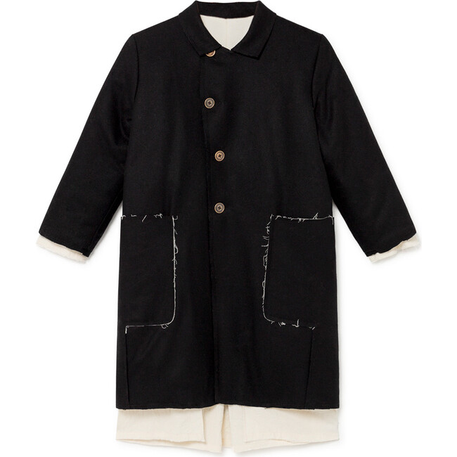 Blackboard Straight Coat, Black