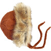 Lennon Lion Bonnet with Faux Fur, Cinnamon - Hats - 1 - thumbnail