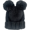 Paxton Double Pom Hat, Black - Hats - 1 - thumbnail