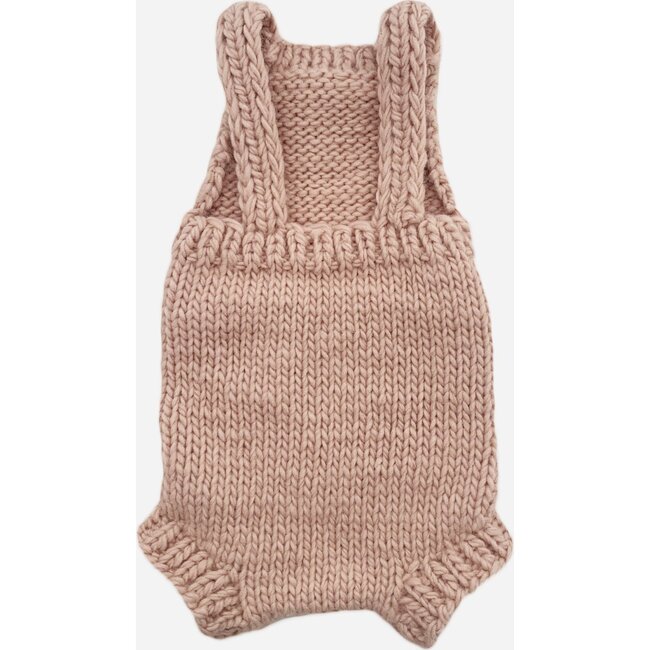 Handknit Romper, Blush - Rompers - 3