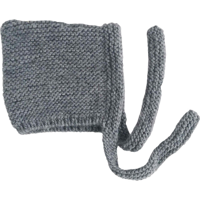Classic Handknit Bonnet, Zinc - Hats - 1