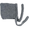 Classic Handknit Bonnet, Zinc - Hats - 1 - thumbnail