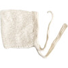 Classic Handknit Bonnet, Cream - Hats - 1 - thumbnail