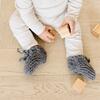 Classic Newborn Booties, Zinc - Booties - 4