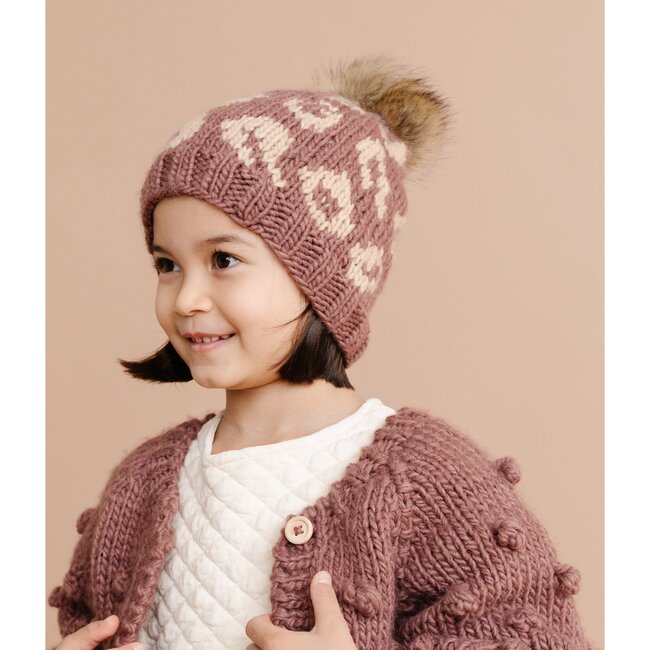 Cheetah Hat, Mauve/Latte - Hats - 2