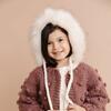 Arctic Bonnet with Faux Fur, Cream - Hats - 3