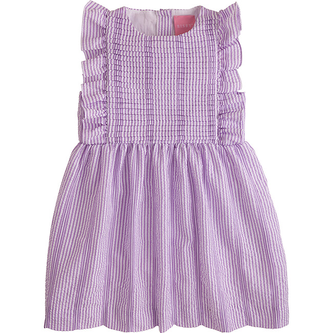 Saratoga Seersucker Dress, Fancy Purple - BISBY Dresses | Maisonette