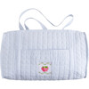 Strawberry Quilted Luggage Set, Blue - Luggage - 4