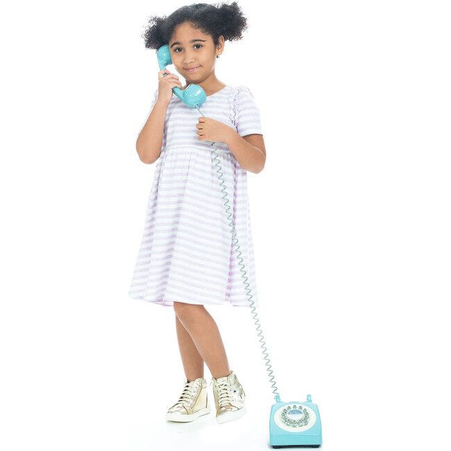 Helen Dress, Lavender Stripe - Dresses - 2