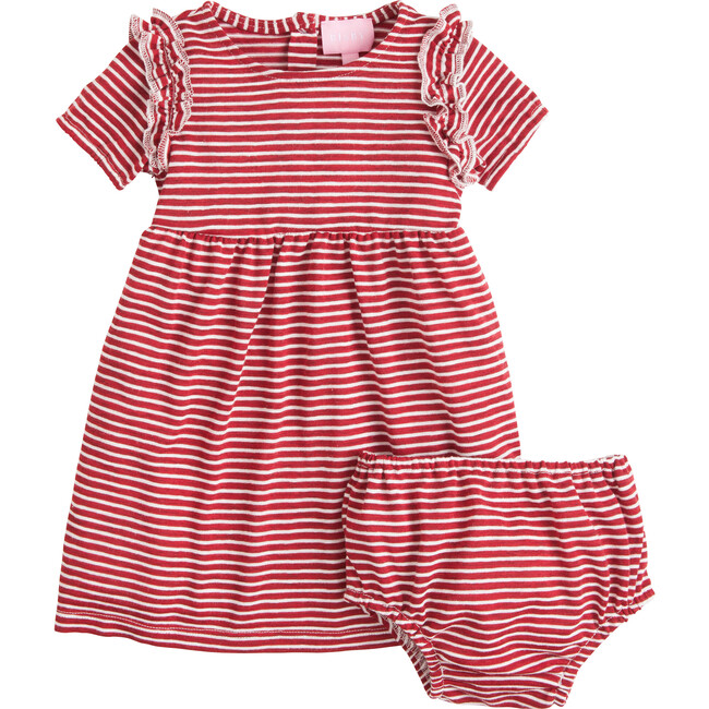 Helen Dress, Red Stripe - Dresses - 2