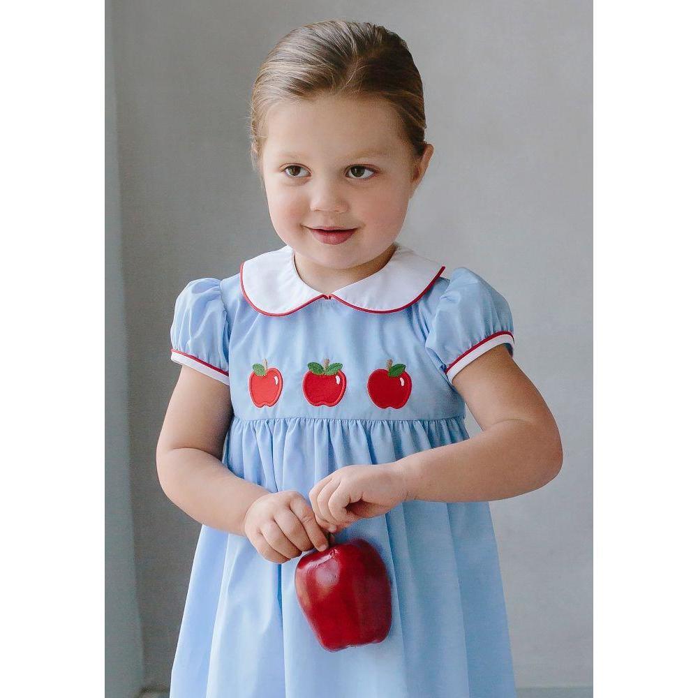 white christmas dresses Girls Apple Pocket Dress main image 0