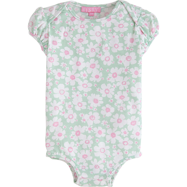 Essential Jersey Onesie, Mint Daisy BISBY Rompers