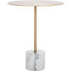 Caryl Marble Base Round Table, White Marble - Accent Tables - 1 - thumbnail