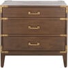 Nisha 3 Drawer Nightstand, Warm Brown - Nightstands - 1 - thumbnail