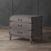 Nisha 3 Drawer Nightstand, Washed Grey - Nightstands - 2