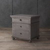 Allisyn 3 Drawer Nightstand, Washed Grey - Nightstands - 2