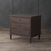 Lisabet 3 Drawer Nightstand, Dark Brown - Nightstands - 2