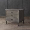 Lisabet 3 Drawer Nightstand, Washed Grey - Nightstands - 2