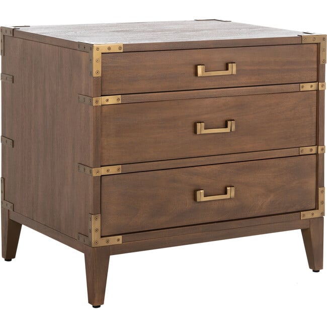 Nisha 3 Drawer Nightstand, Warm Brown - Nightstands - 7