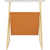 Rosaline Magazine Holder Table, Orange/Gold - Accent Tables - 3