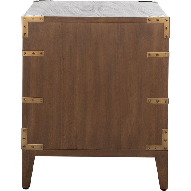 Nisha 3 Drawer Nightstand, Warm Brown - Nightstands - 8