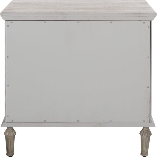 Lisabet 3 Drawer Nightstand, Washed Grey - Nightstands - 3