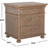 Allisyn 3 Drawer Nightstand, Sand - Nightstands - 5