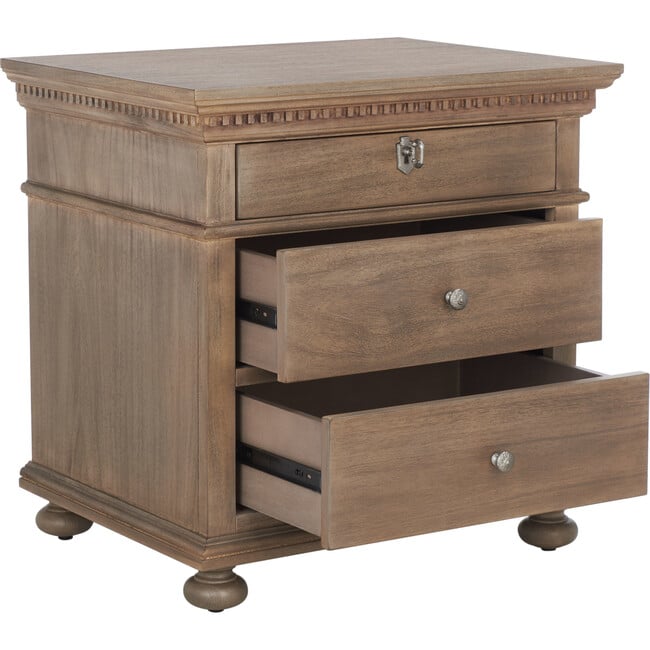 Allisyn 3 Drawer Nightstand, Sand - Nightstands - 6