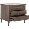 Lisabet 3 Drawer Nightstand, Dark Brown - Nightstands - 6