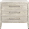 Ariella 3 Drawer Nightstand, Washed Grey - Nightstands - 1 - thumbnail